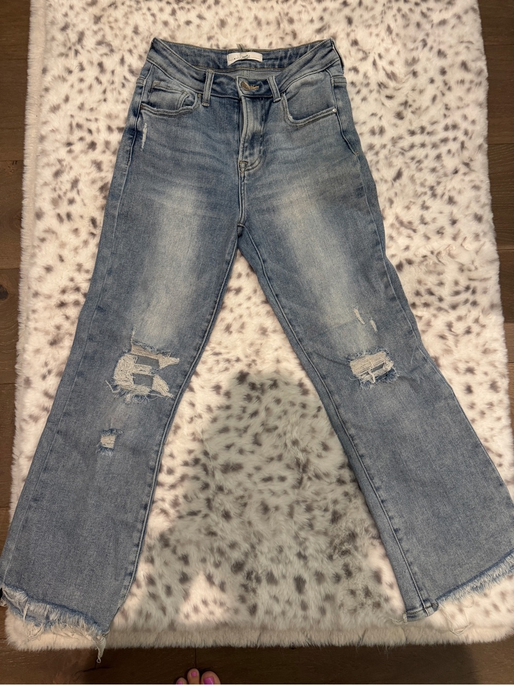 Risen Women's Light Blue Distressed Jeans